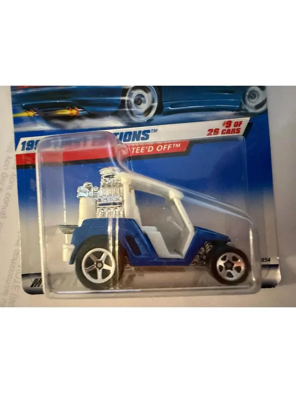 Hot Wheels 1999 #683 1st Editions #9 TEE'D OFF Golf Cart White & Blue Miller CC